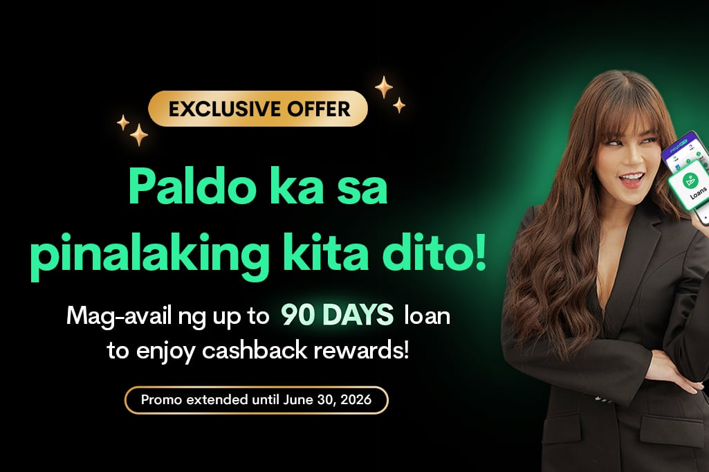 Avail up to 90 days loan to enjoy cashback rewards