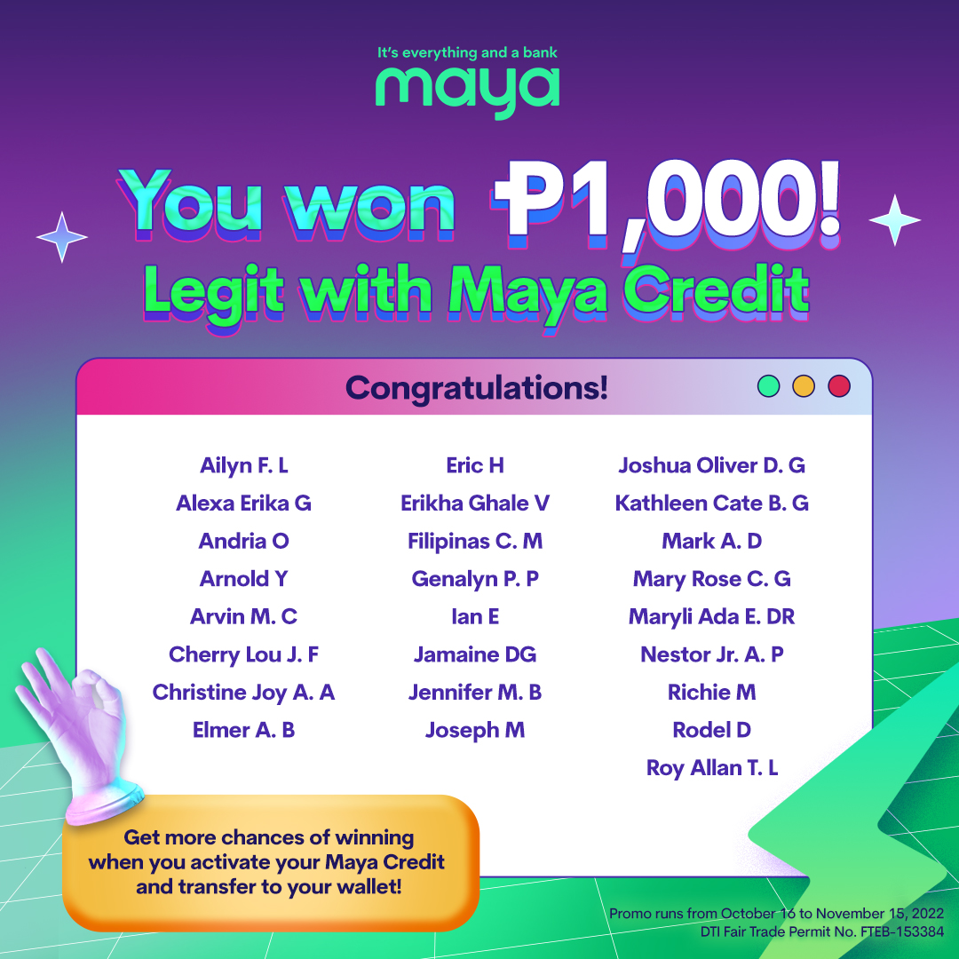 Win up to P100,000 voucher when you use Maya Credit