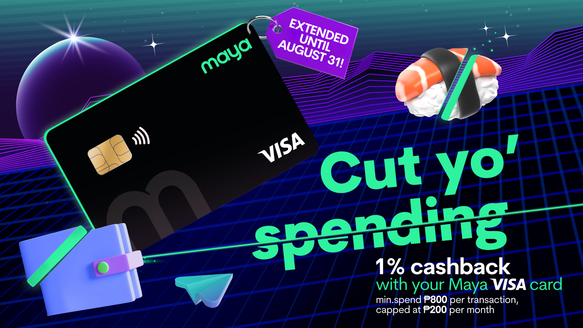 Get 1% on all your transactions with your Visa Card!