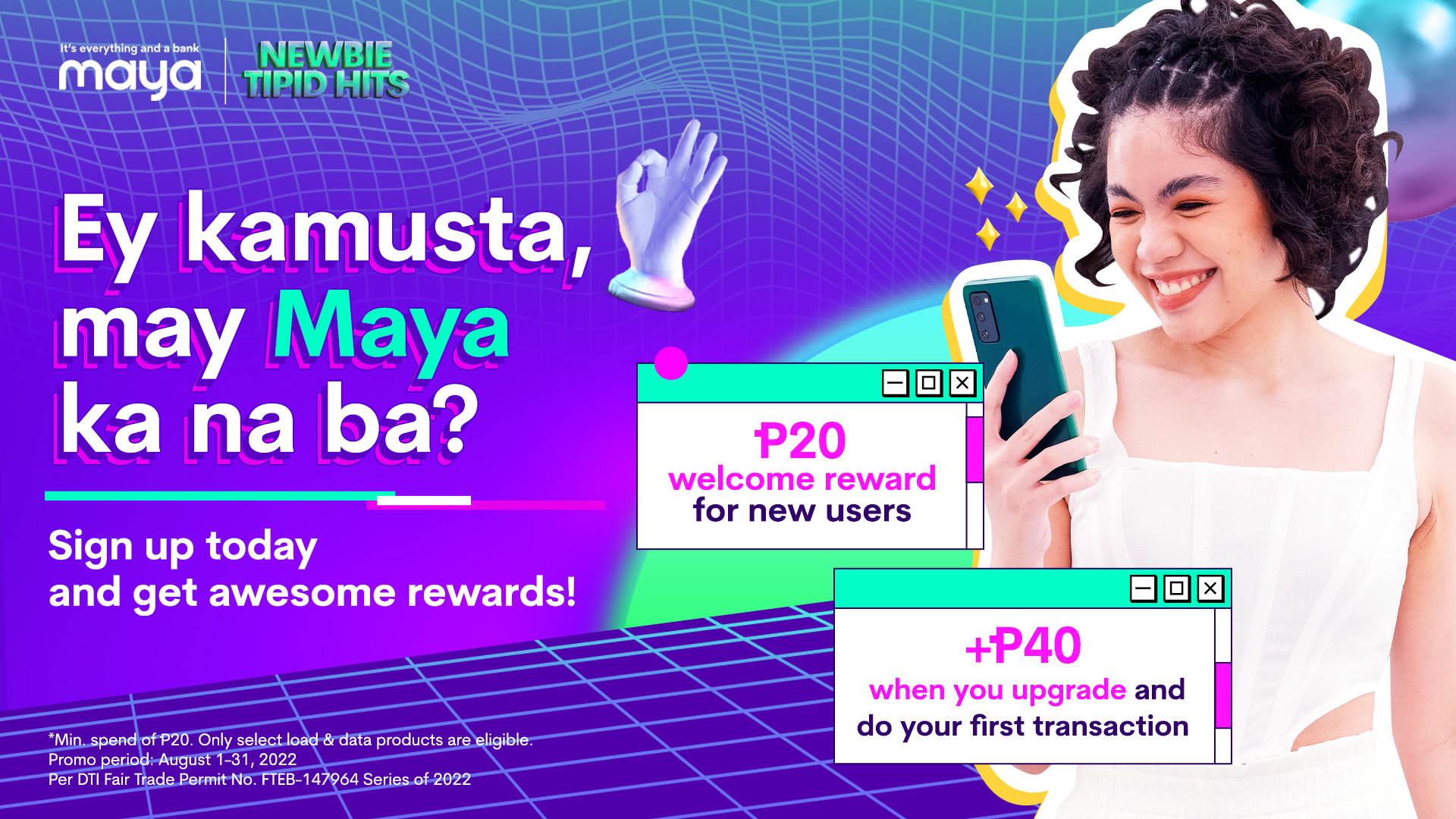 NEW USER EXCLUSIVE: Get up to ₱60 when you join Maya!
