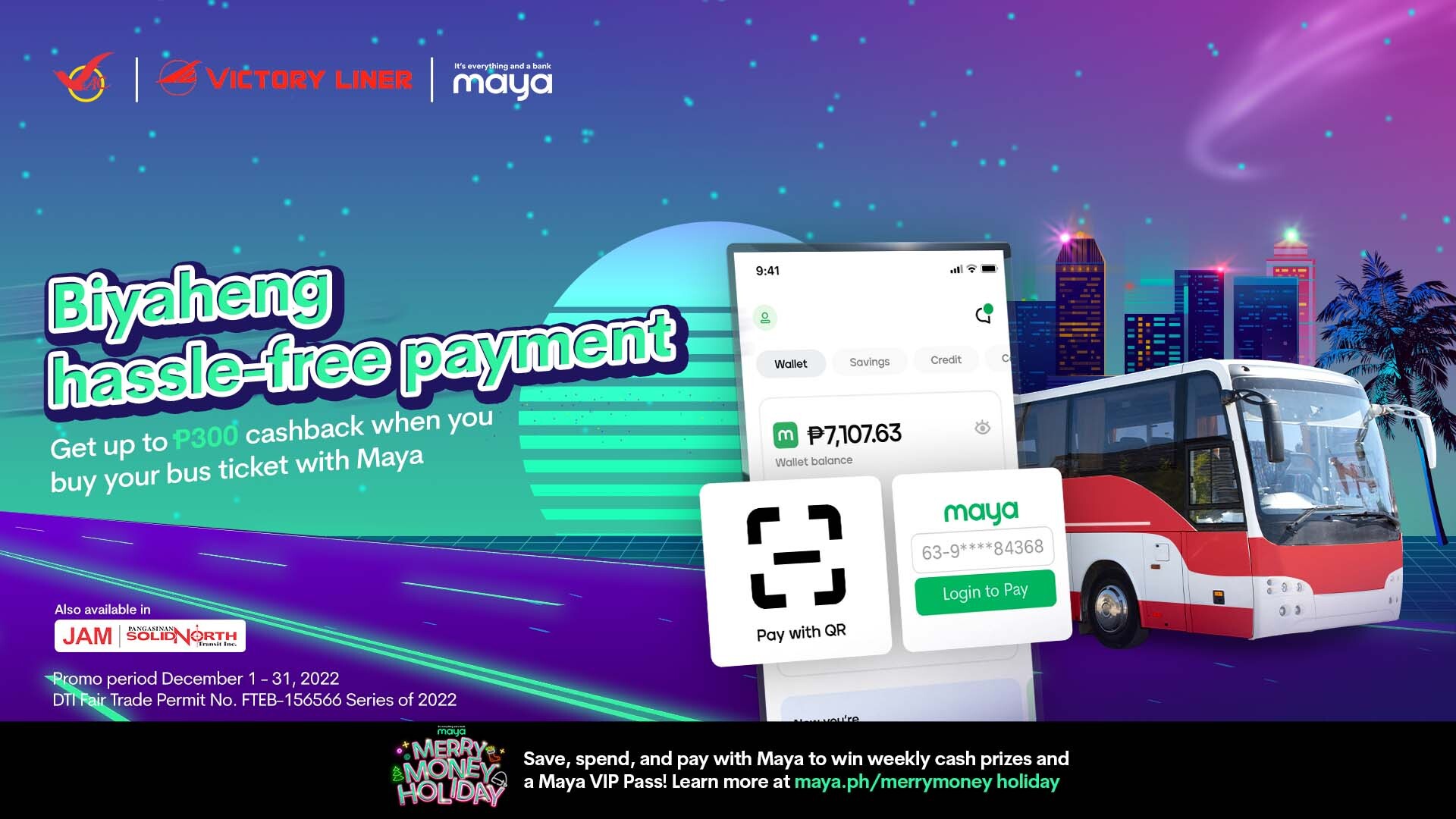 Get 10% cashback when you buy your bus ticket with Maya!