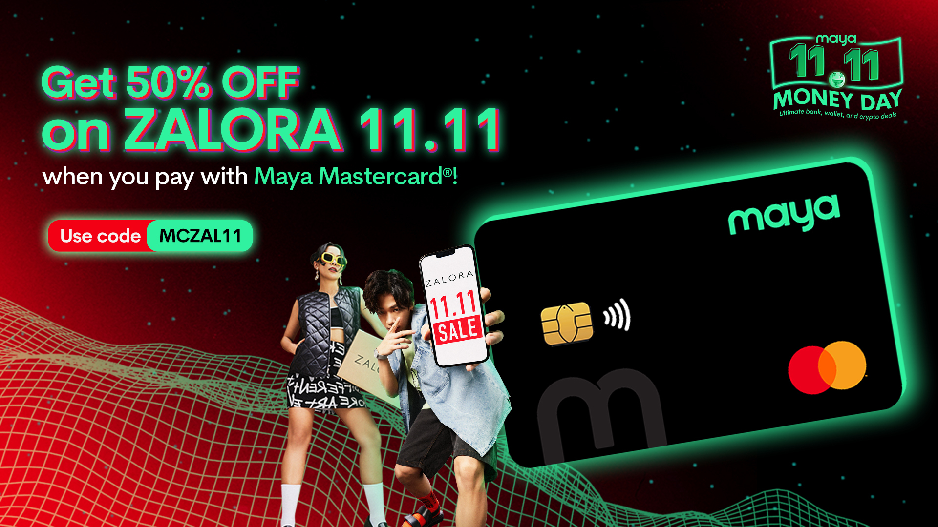 Get 50% OFF on Zalora with your Maya Mastercard®