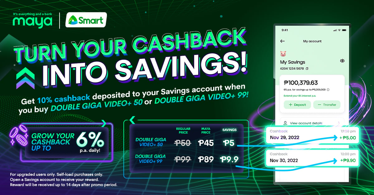 Turn your cashback into savings!