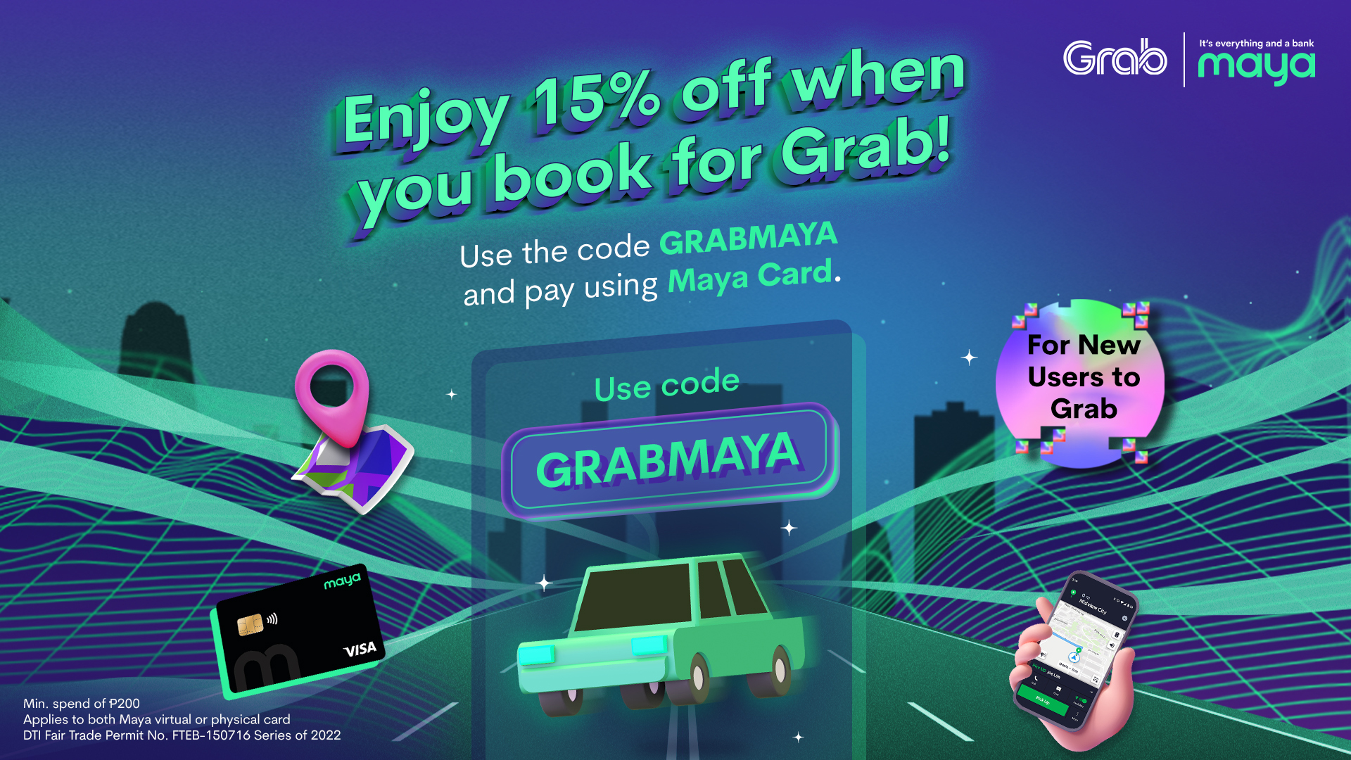 Get 15% OFF when you book for Grab!