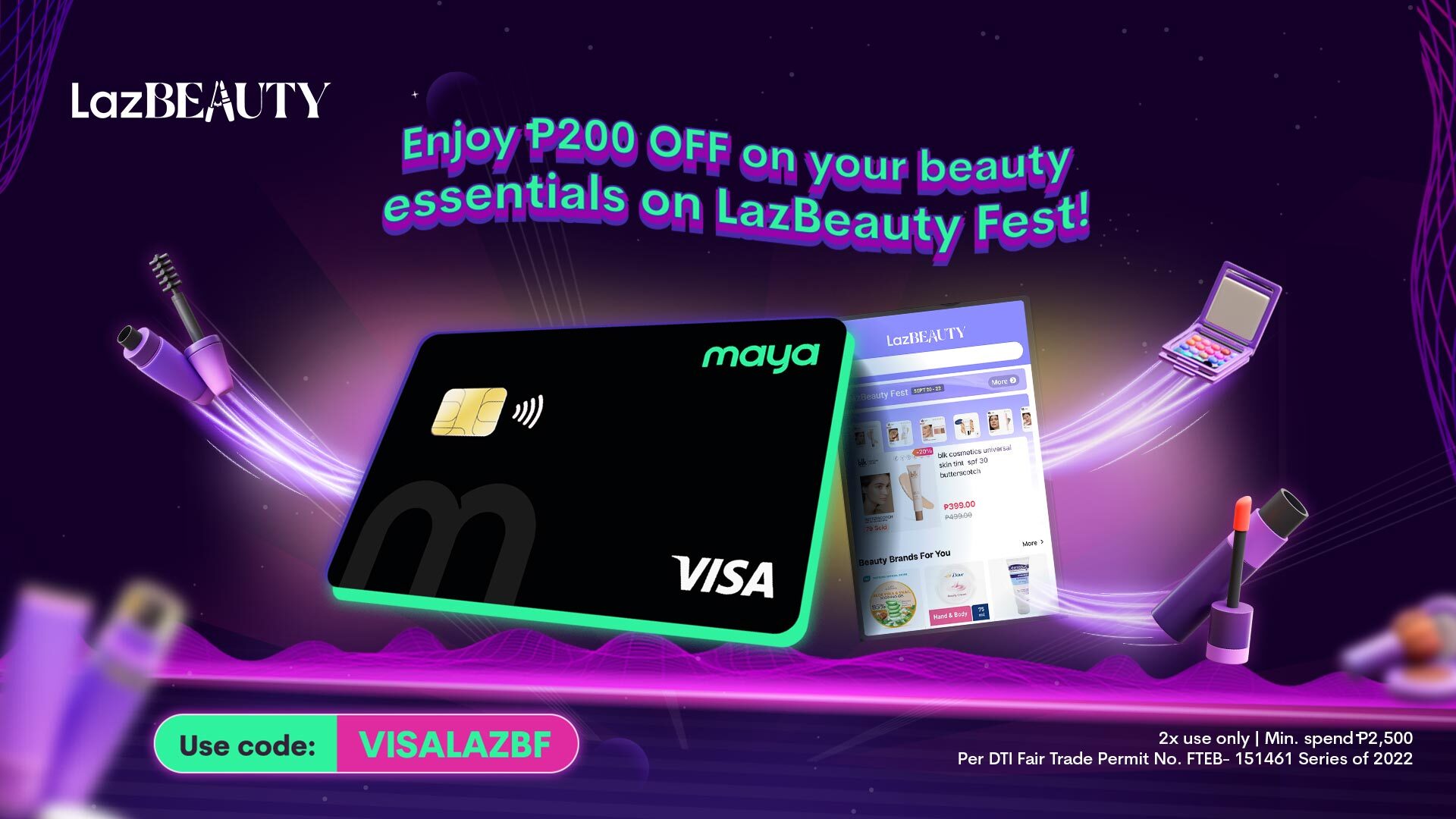 Enjoy P200 OFF on your Beauty essentials on Lazada Beauty Fest!