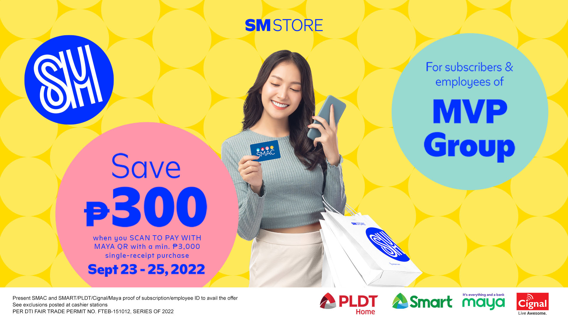 P300 off on your SM Store purchase this weekend!