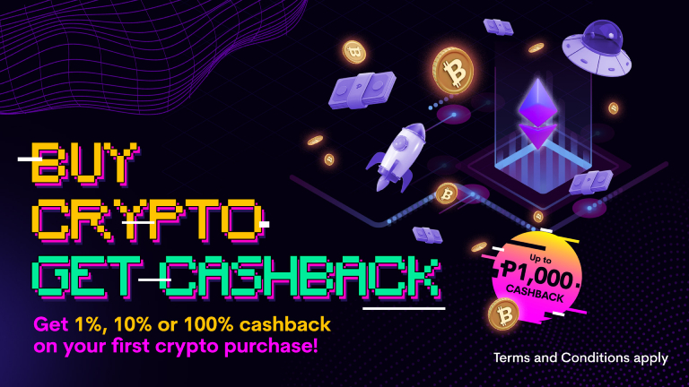 Get up to P1,000 cashback on your first crypto purchase!