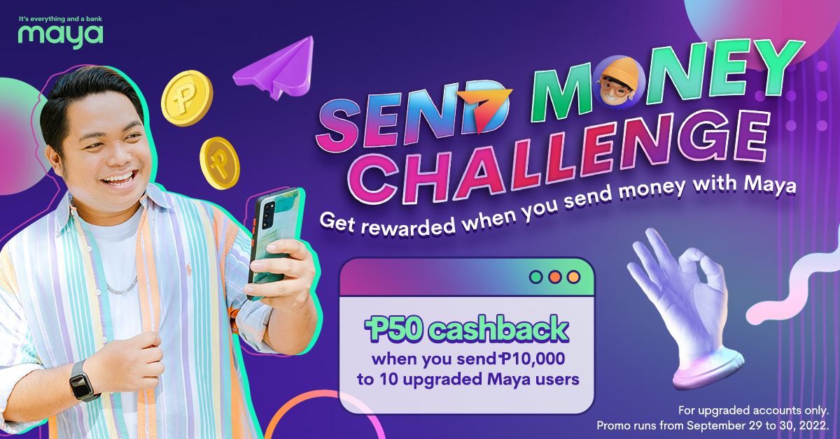 Get up to P50 when you send money to 10 friends!