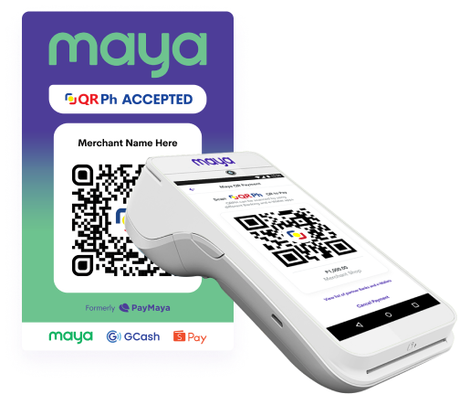 maya standee and payment terminal
