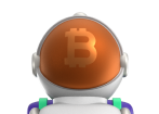 Bitcoin bronze spacesuit