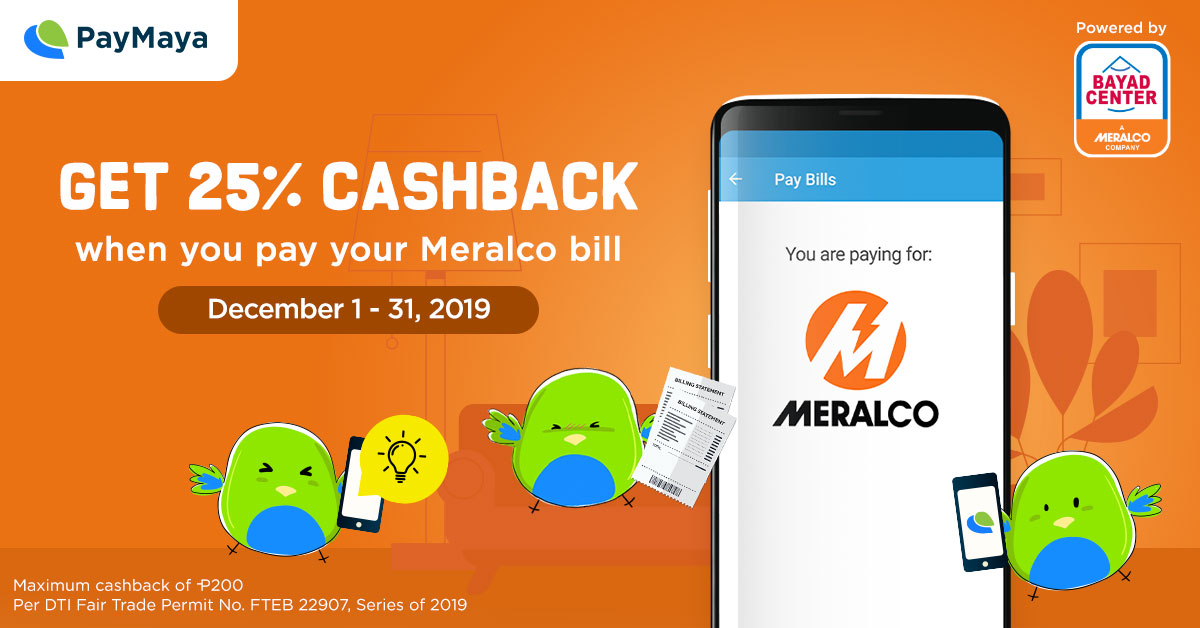 Meralco Bills Pay Promo - PayMaya Deals
