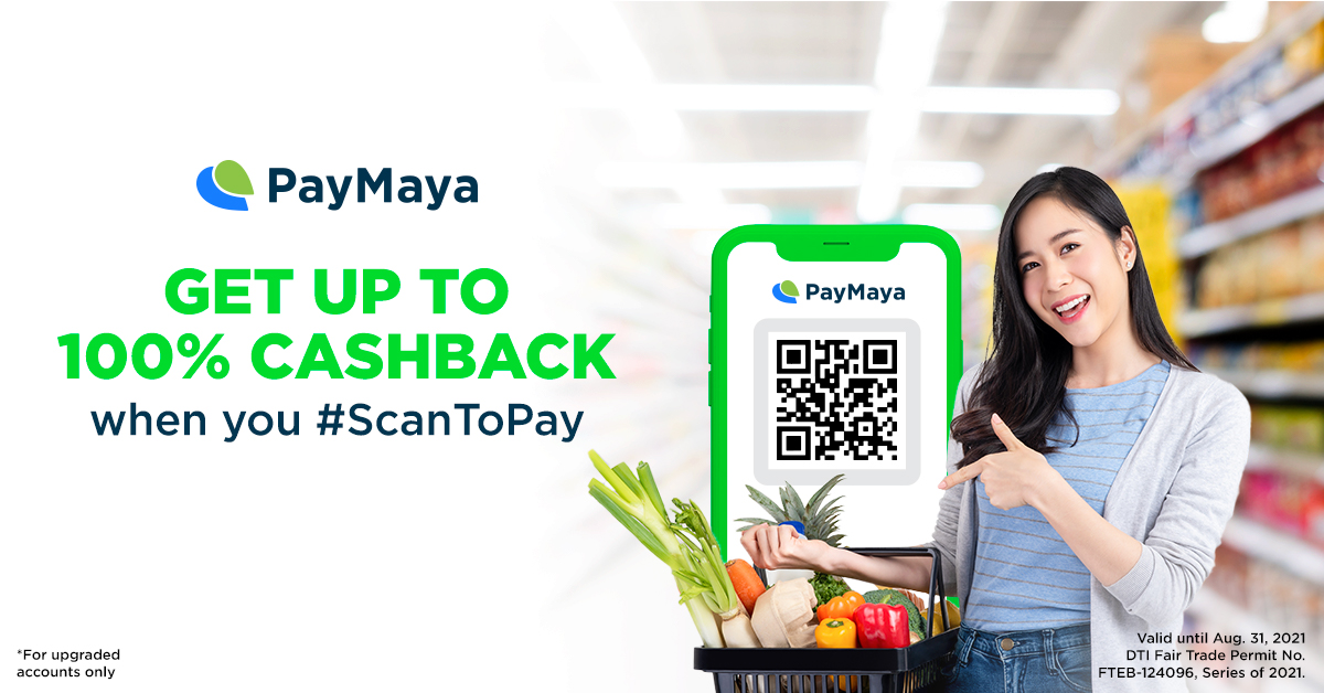 Get 1%, 10,% or 100% cashback on your purchases when you #ScanToPay!​