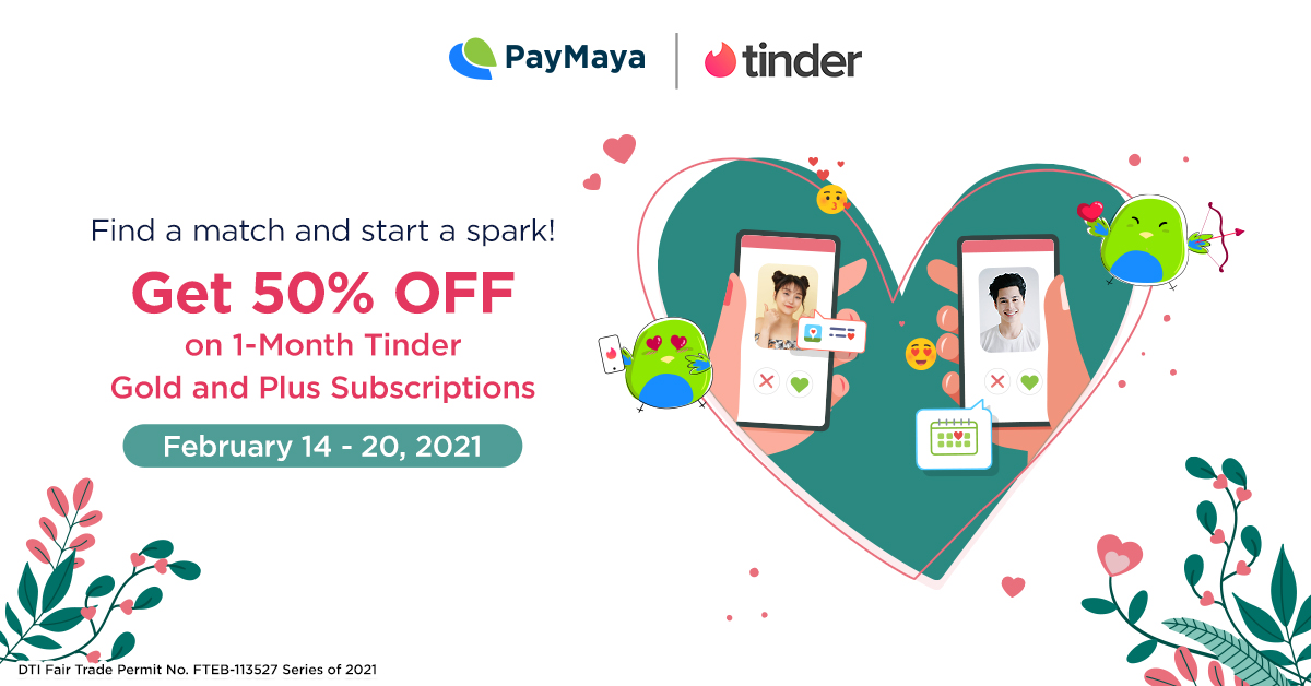 Tinder 50% OFF - Deals Card