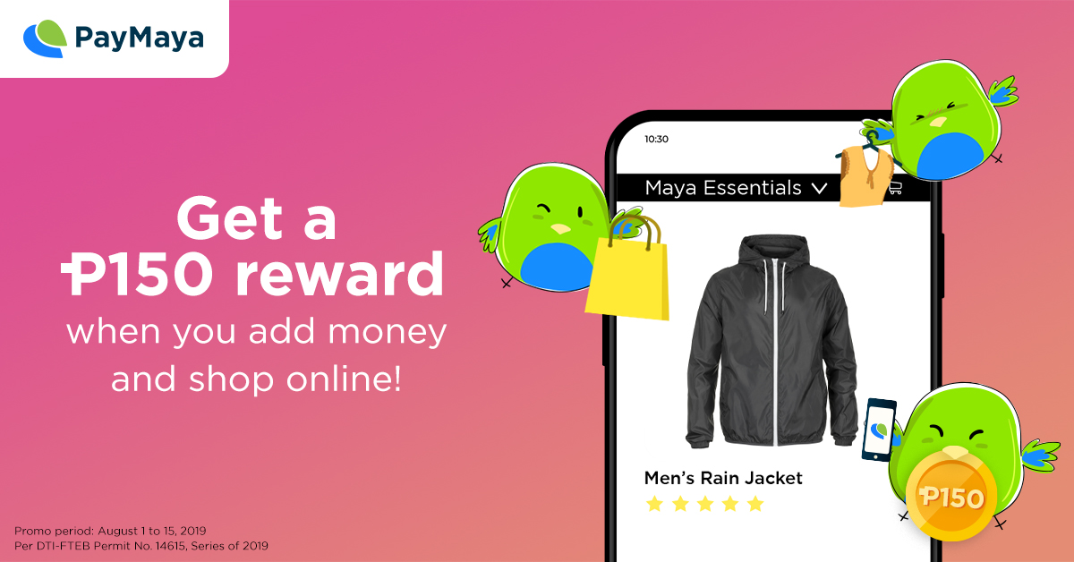 PayMaya Deals Add Money plus Online Shopping