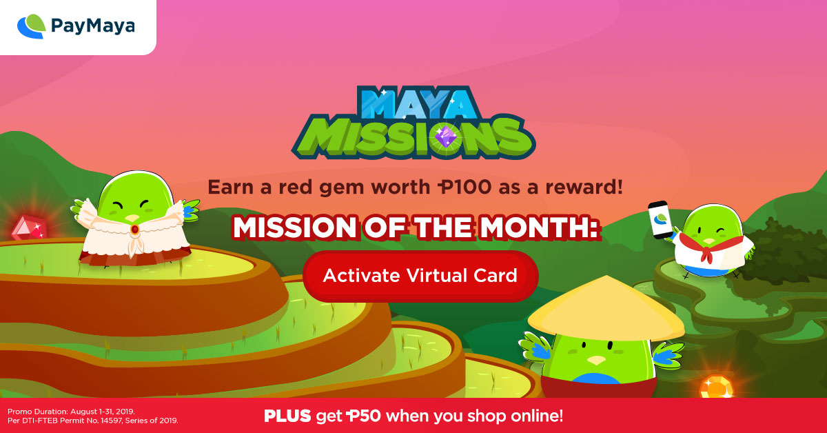 PayMaya Deals Aug Maya Mission Activate Virtual Card
