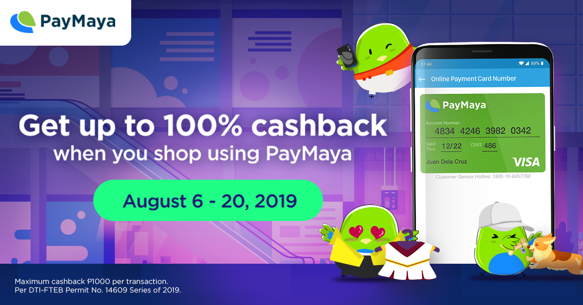 Shop Online and get up to 100% cashback with PayMaya Deals