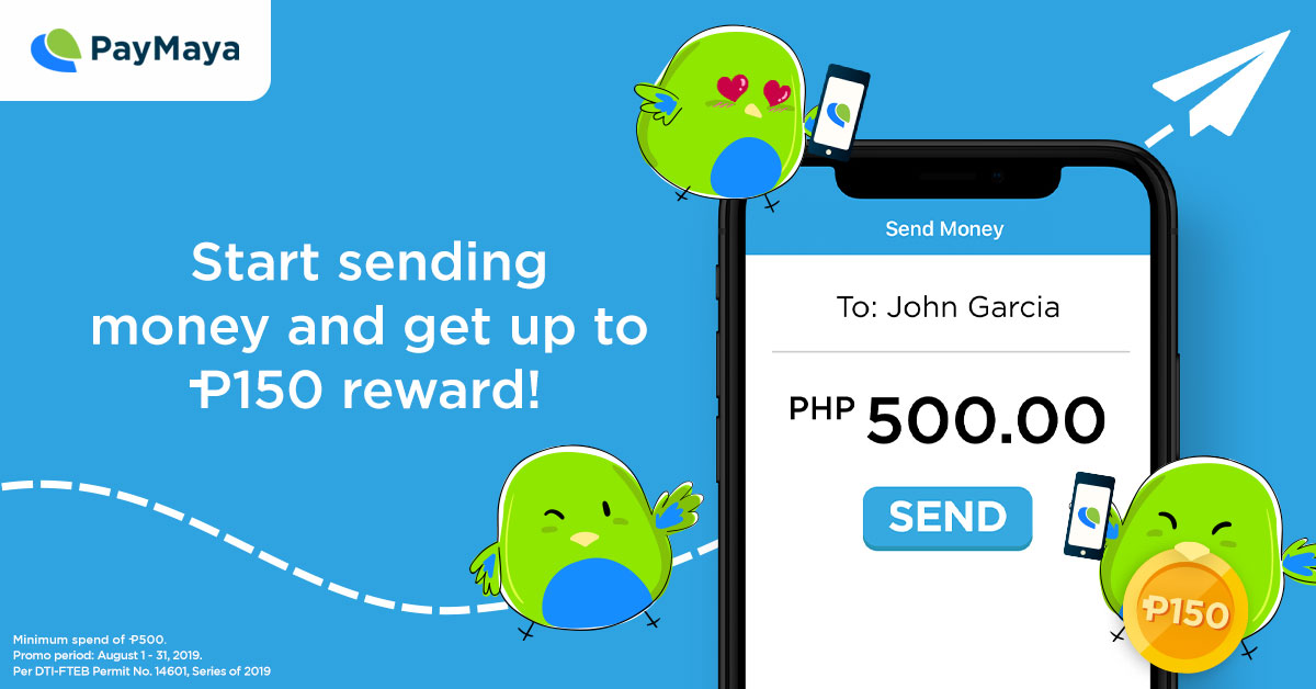 PayMaya Deals Send Money and get P150 reward