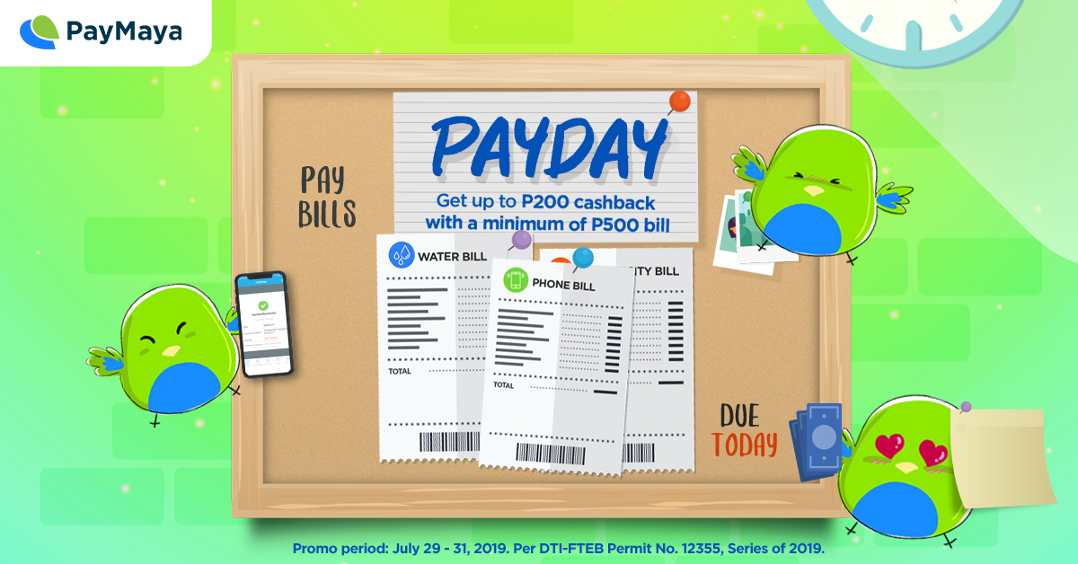 July PayMaya Deals Payday Bills Pay Promo