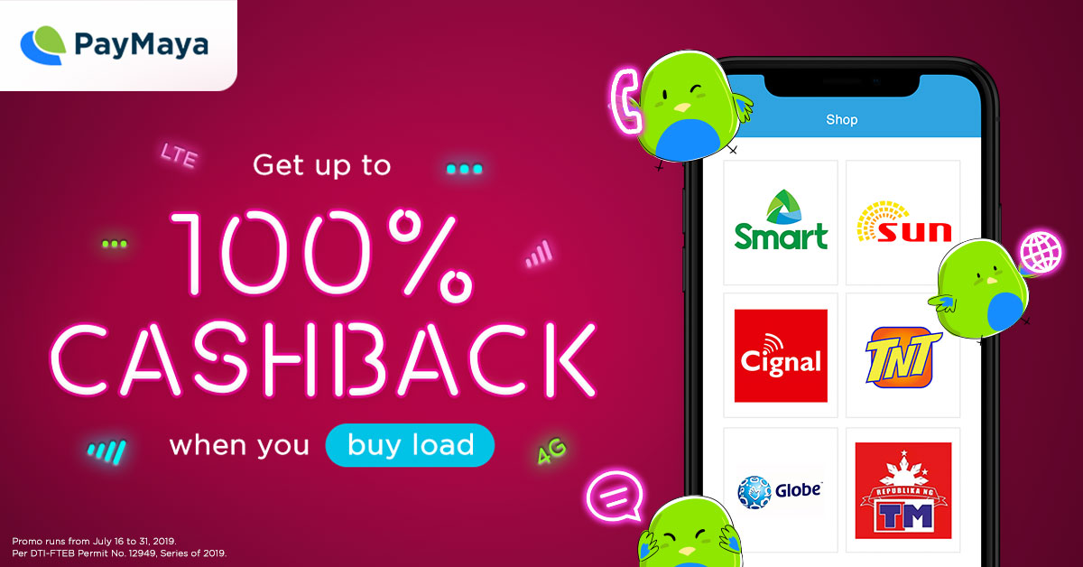 PayMaya Deals - July Buy Load 