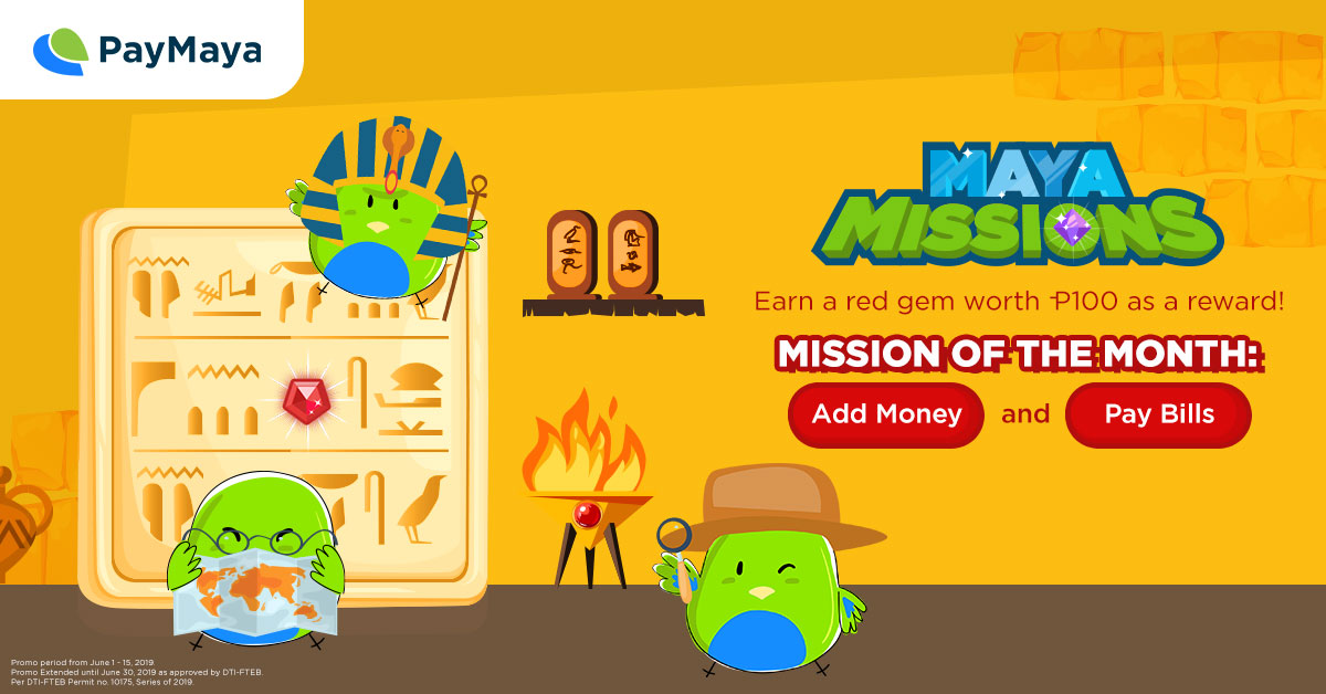 PayMaya Add Money Pay Bils June 2019 Extension