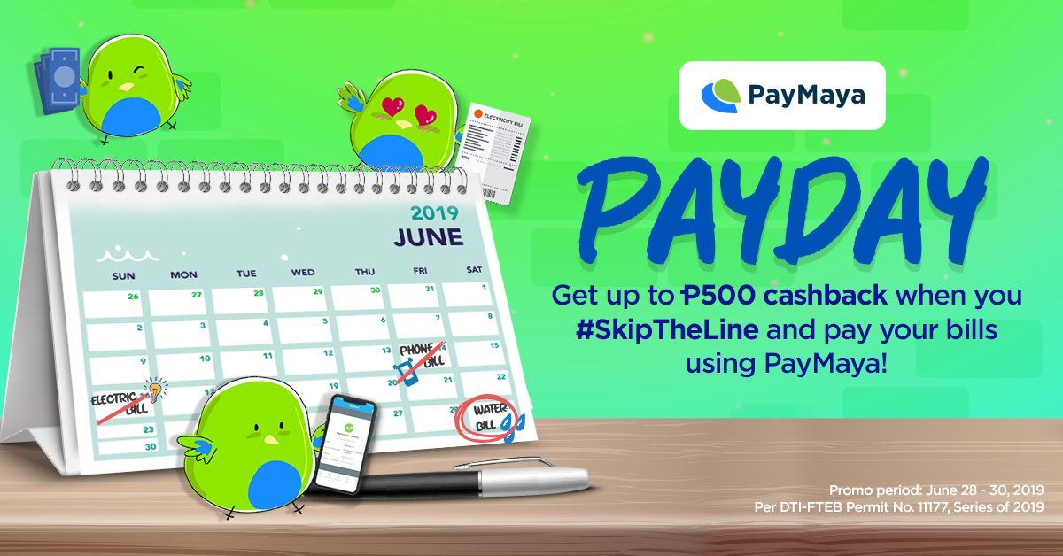 PayMaya Usage Bills Page June 2019 Extension