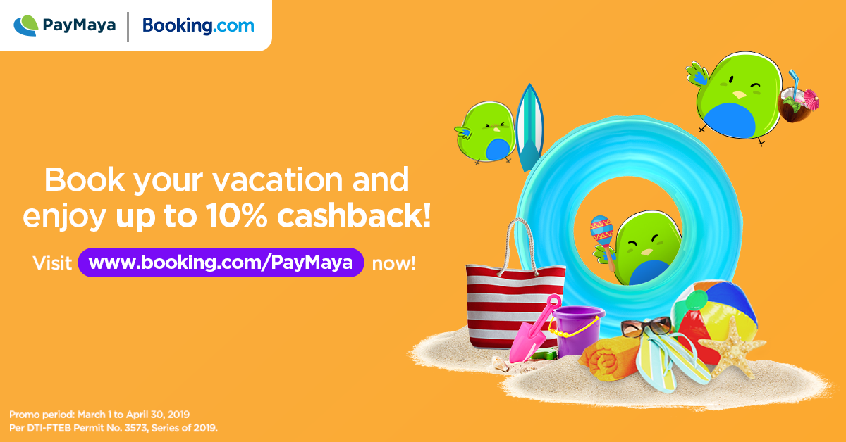 PayMaya Booking.com 10% Promo