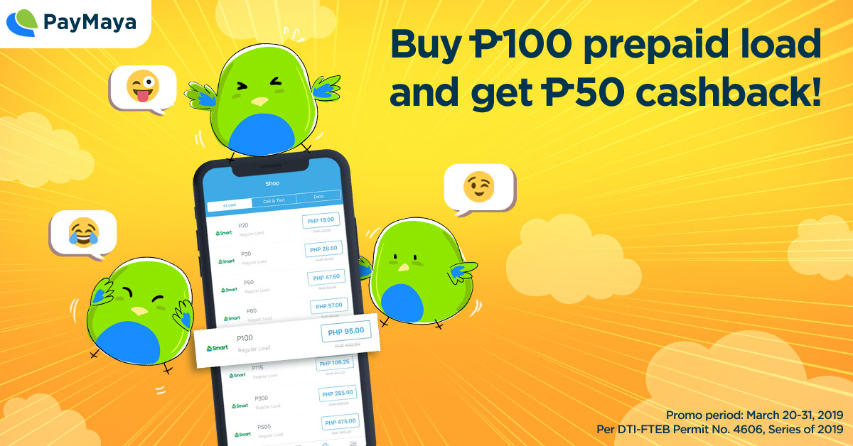 PayMaya Birds floating around beside Mobile Phone