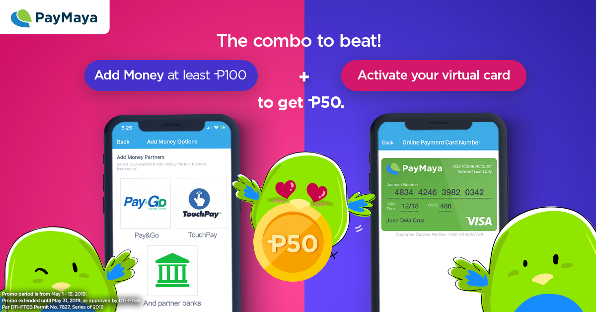 PayMaya Add Money Extension May 2019 Promo