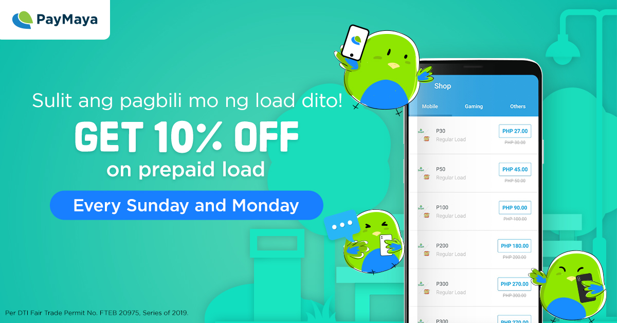 10% OFF on prepaid load this November - PayMaya Deals