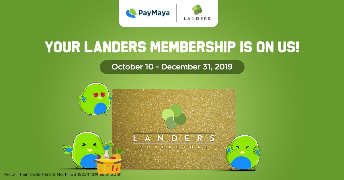 FREE Landers Membership with PayMaya