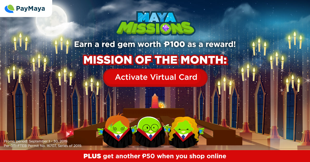 Activate Virtual Card + ShopOnline September Maya Mission