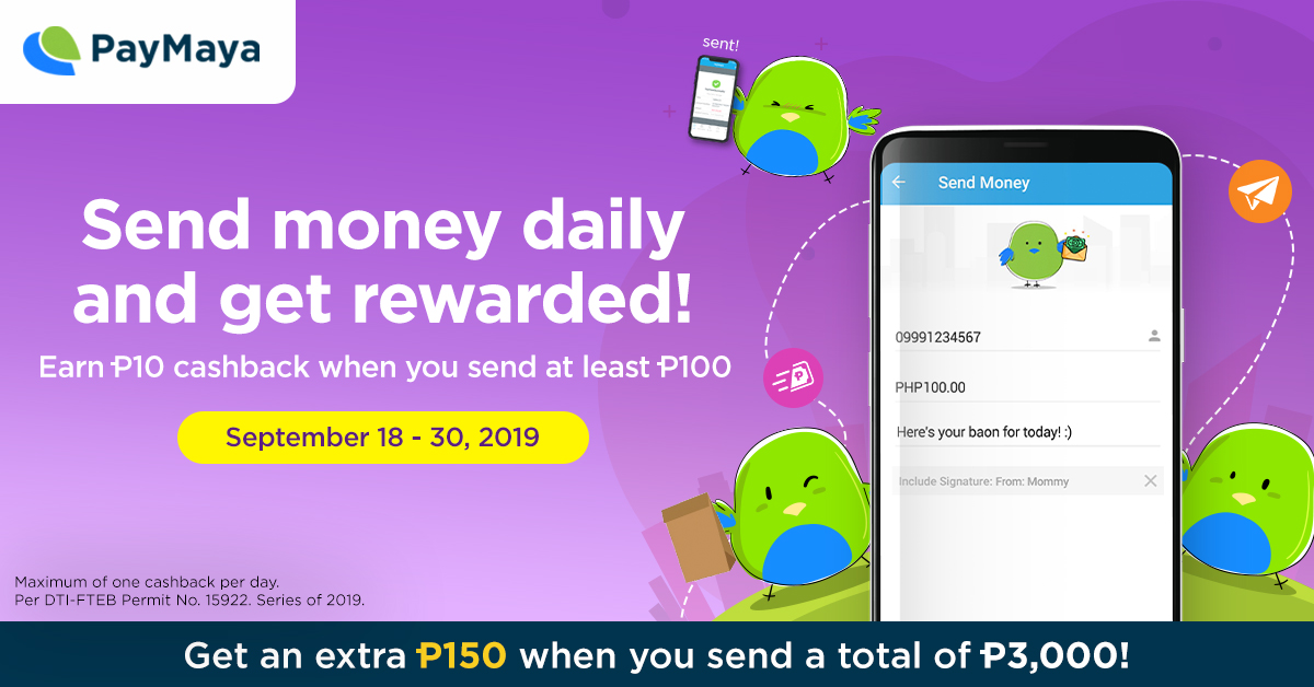 PayMaya Deals - Send Money daily and get rewarded 