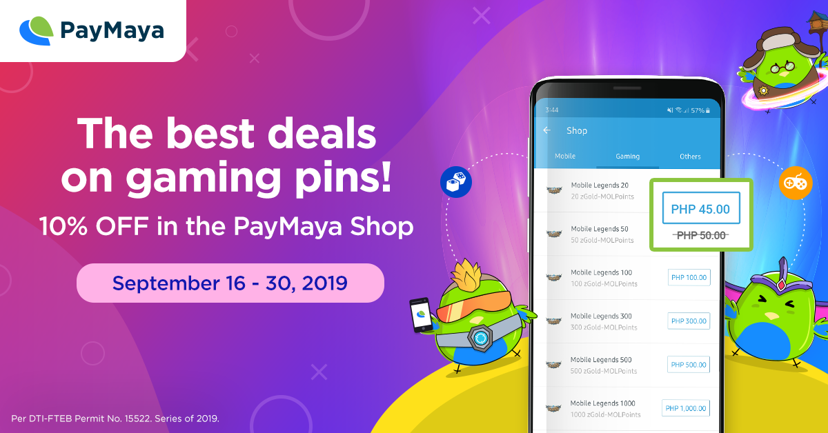 PayMaya Deals Gaming Pins Flash Sale