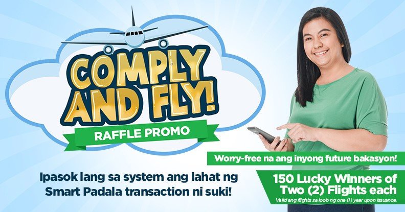 Manalo ng free flight for 2 sa bawat Smart Padala transaction ni suki!