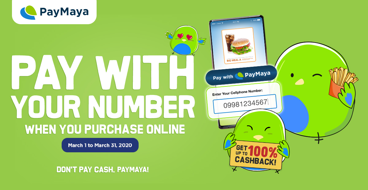 Earn 1% 10% or 100% cashback when you shop and pay with your mobile number - PayMaya Deals