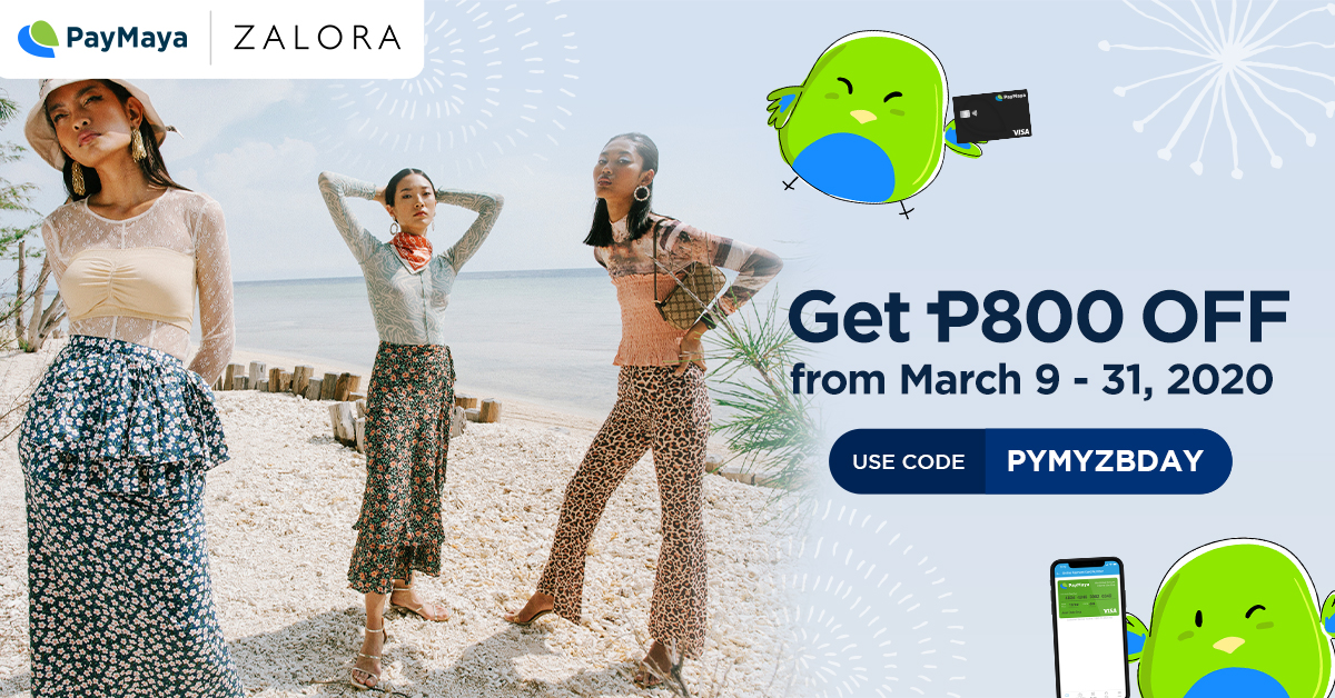 Get P800 OFF on Zalora this March - PayMaya Deals