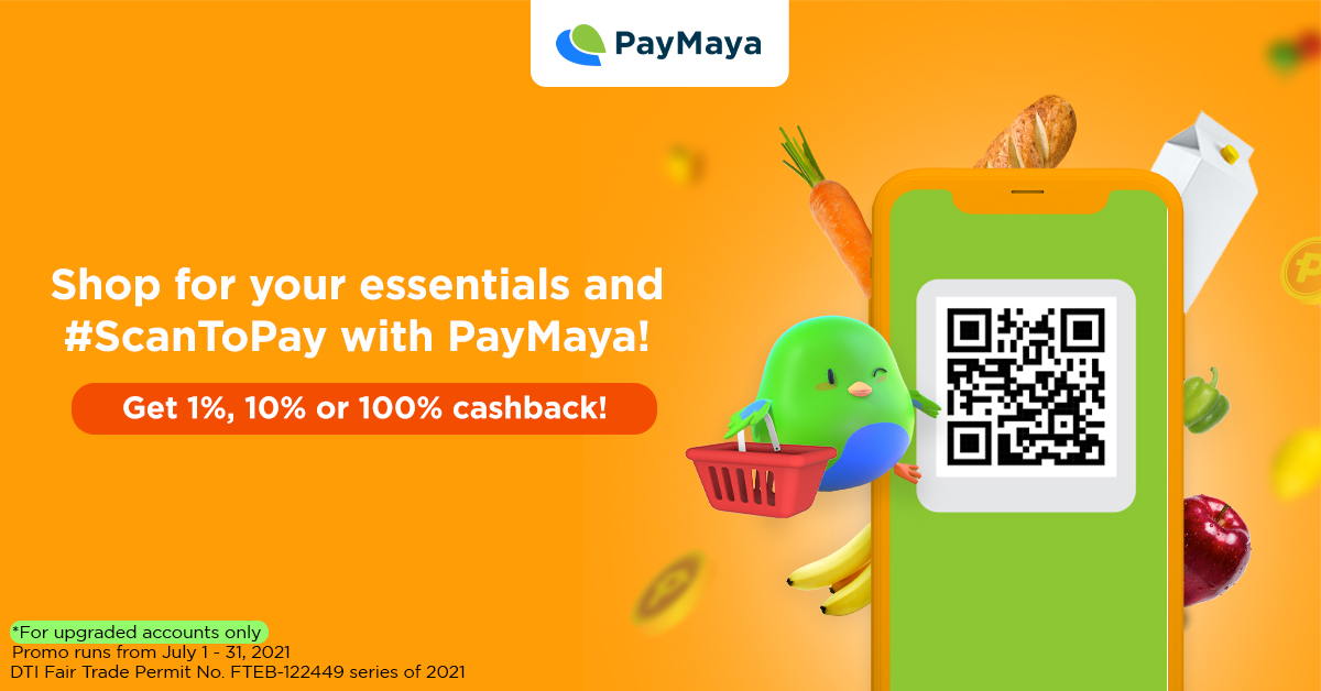 Get 1%, 10%, or 100% cashback on your purchases when you #ScanToPay!