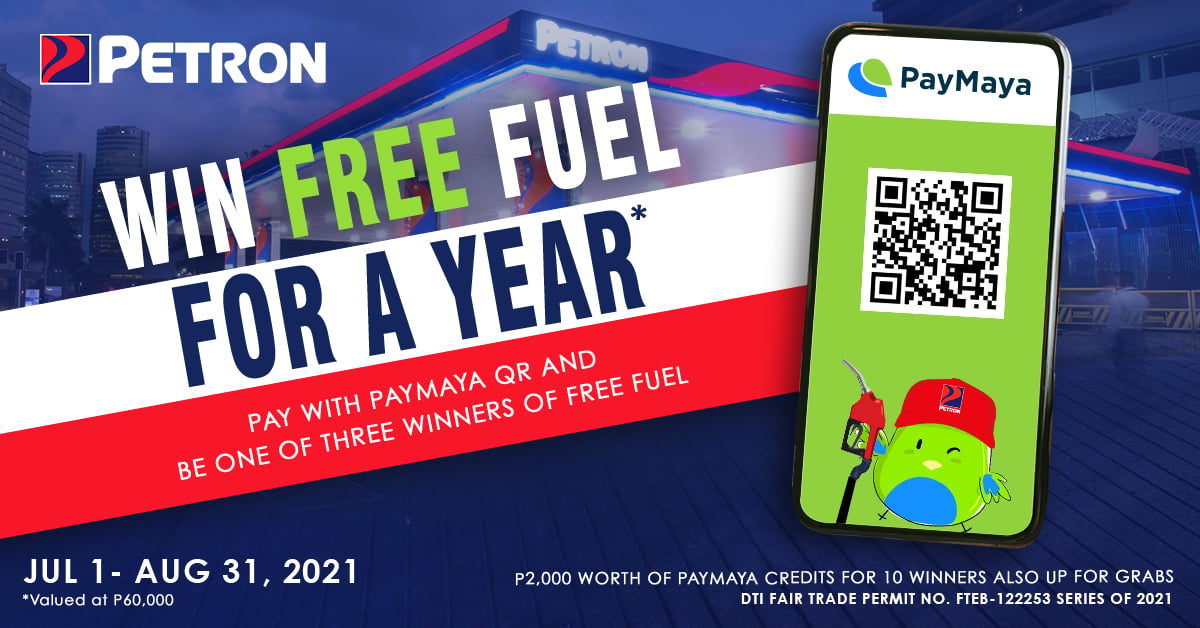 Win free fuel for a year when you pay with PayMaya QR
