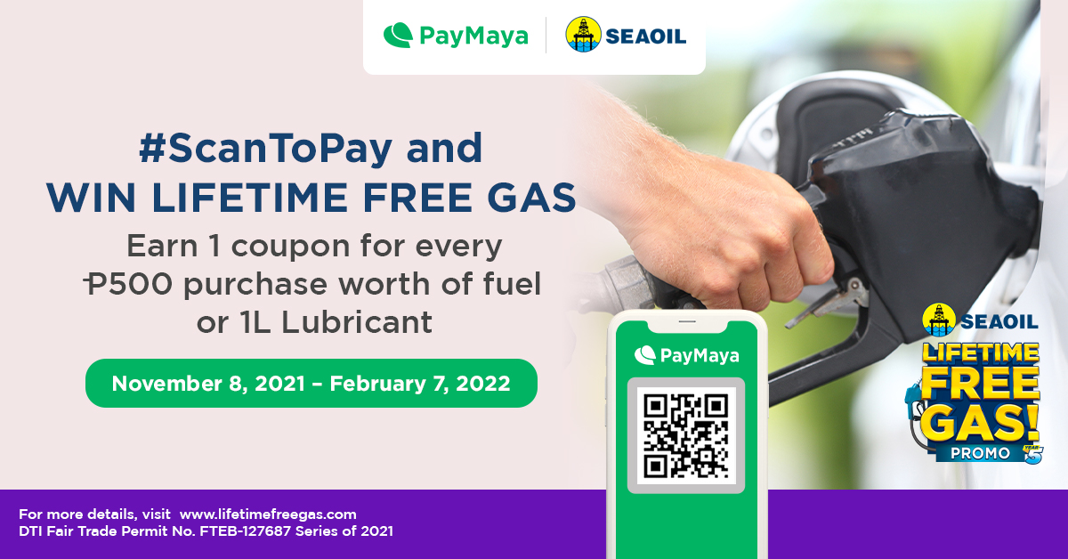 #ScanToPay and Win Lifetime Free Gas at SEAOIL!