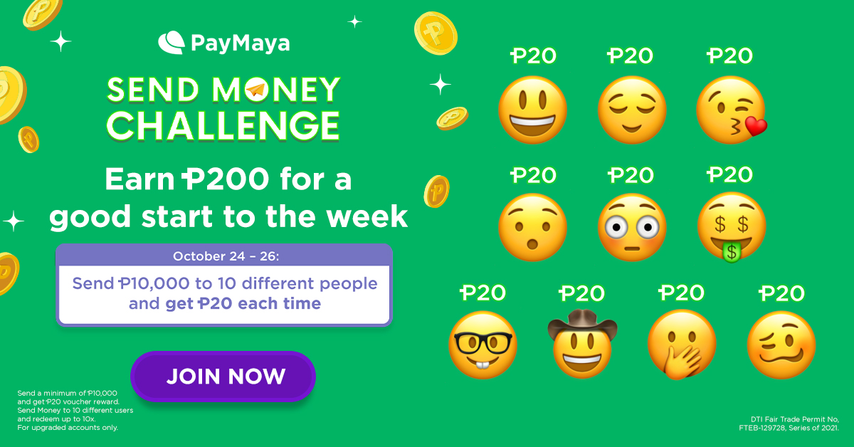 P200 is yours when you Send Money with PayMaya!
