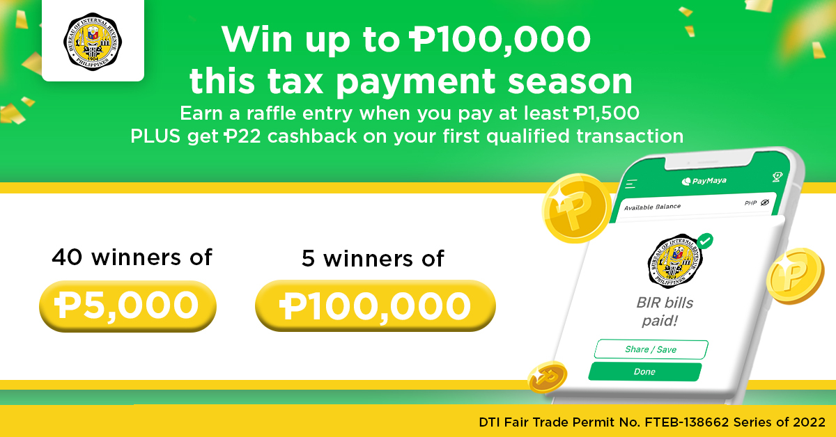 PayMaya x BIR Promo Deals Page