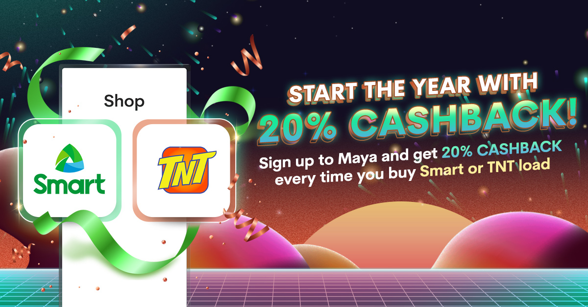 NEW USER EXCLUSIVE: Get 20% cashback when you buy Smart or TNT load!