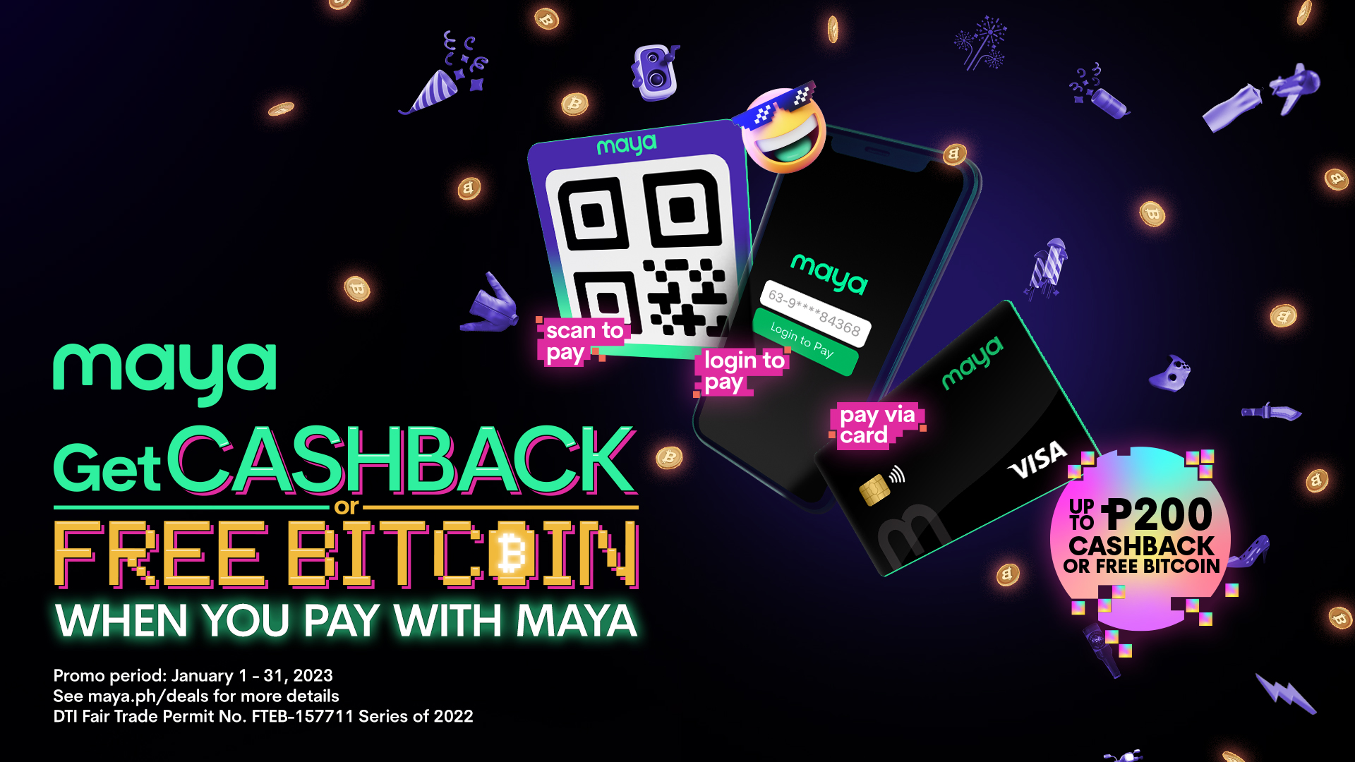 Get Cashback or FREE Bitcoin when you pay with Maya