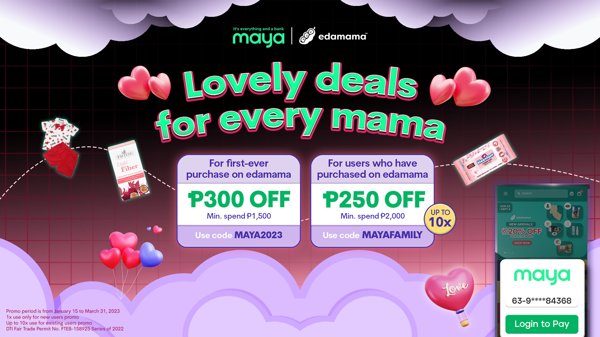 Get up to P2,800 OFF on edamama when you pay with Maya!