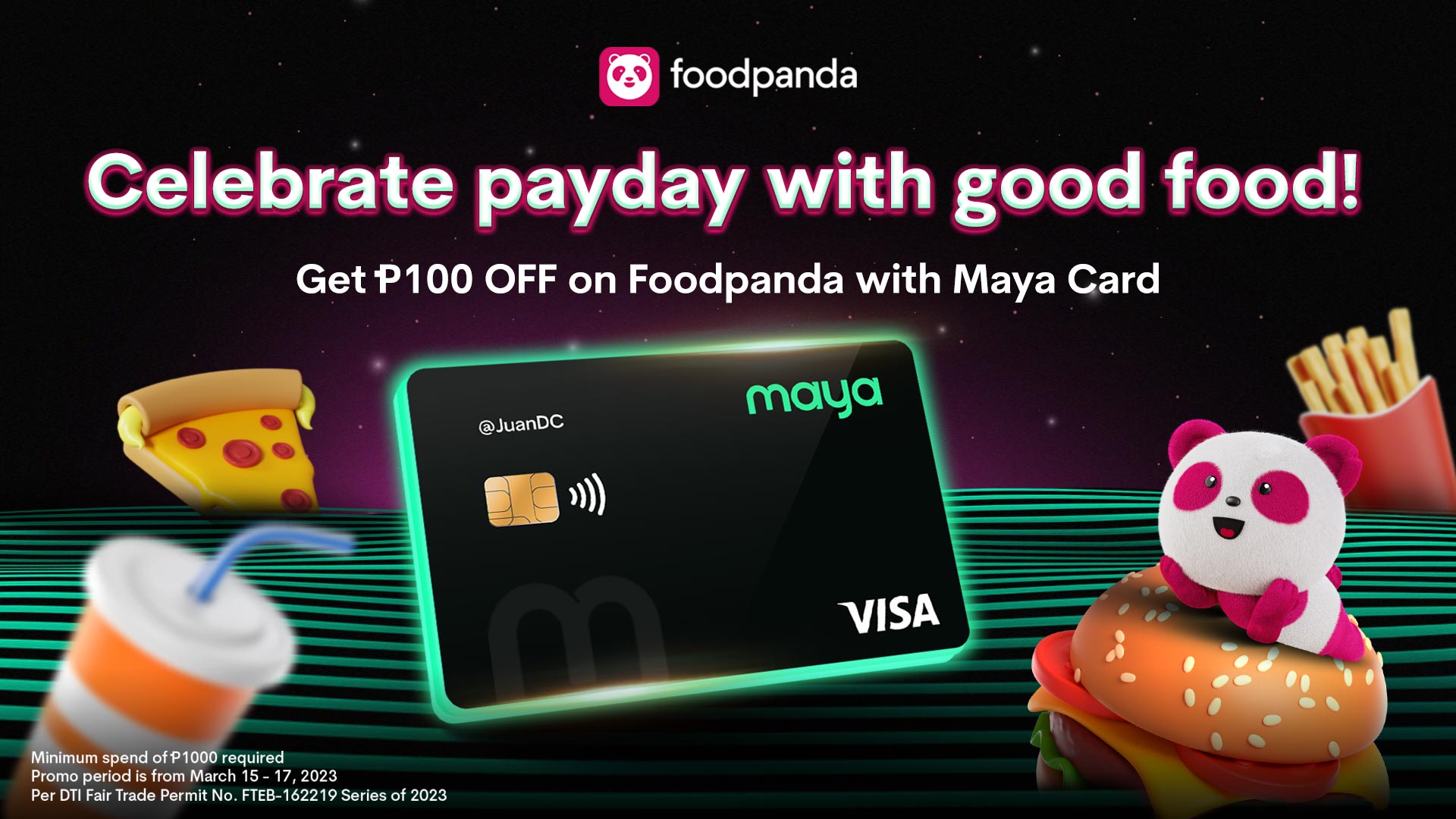 Get P100 OFF directly upon checkout on foodpanda