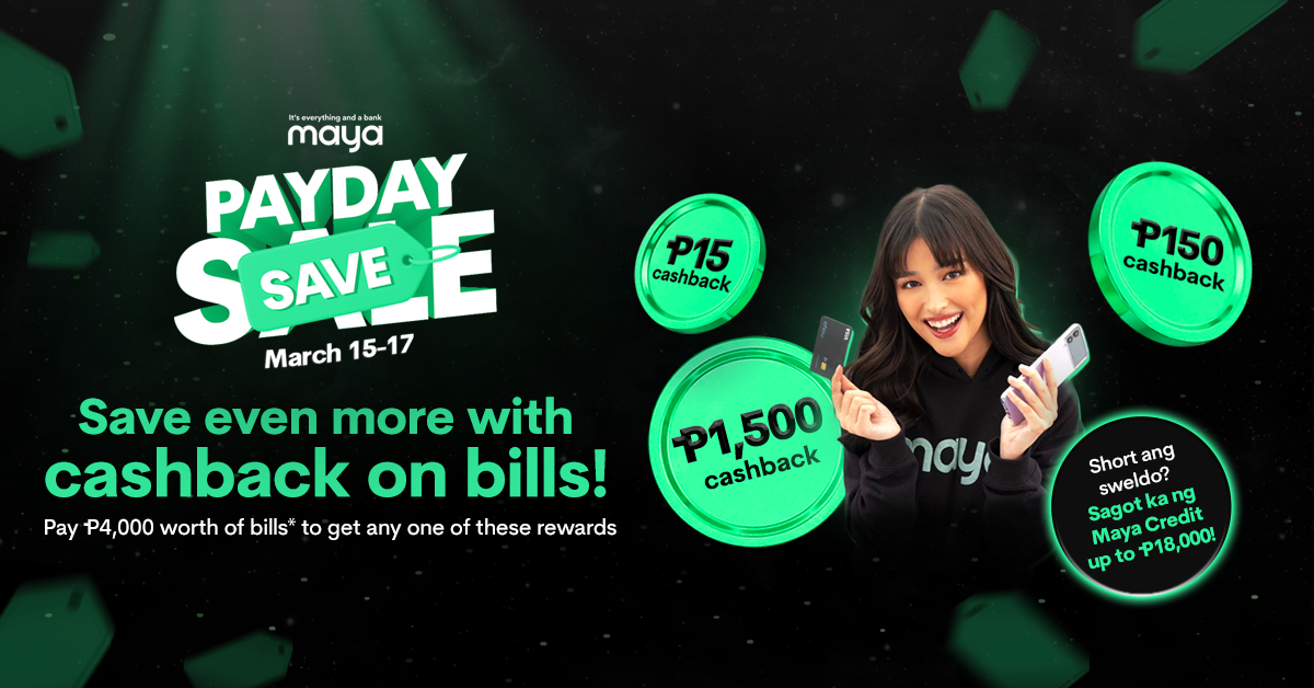Up to P1,500 cashback on bill payments this payday!