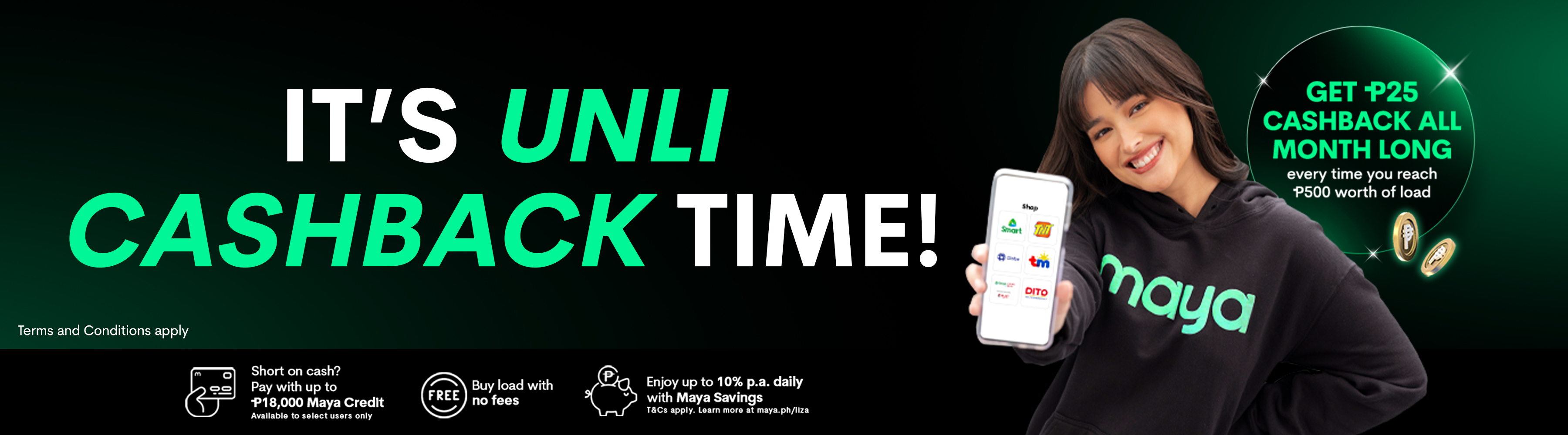 Unli Php25 cashback time!