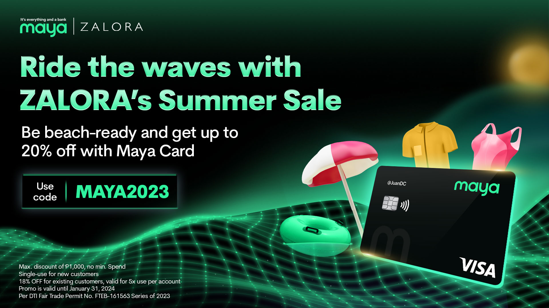 Enjoy up to 20% OFF on Zalora purchase with your Maya Card!