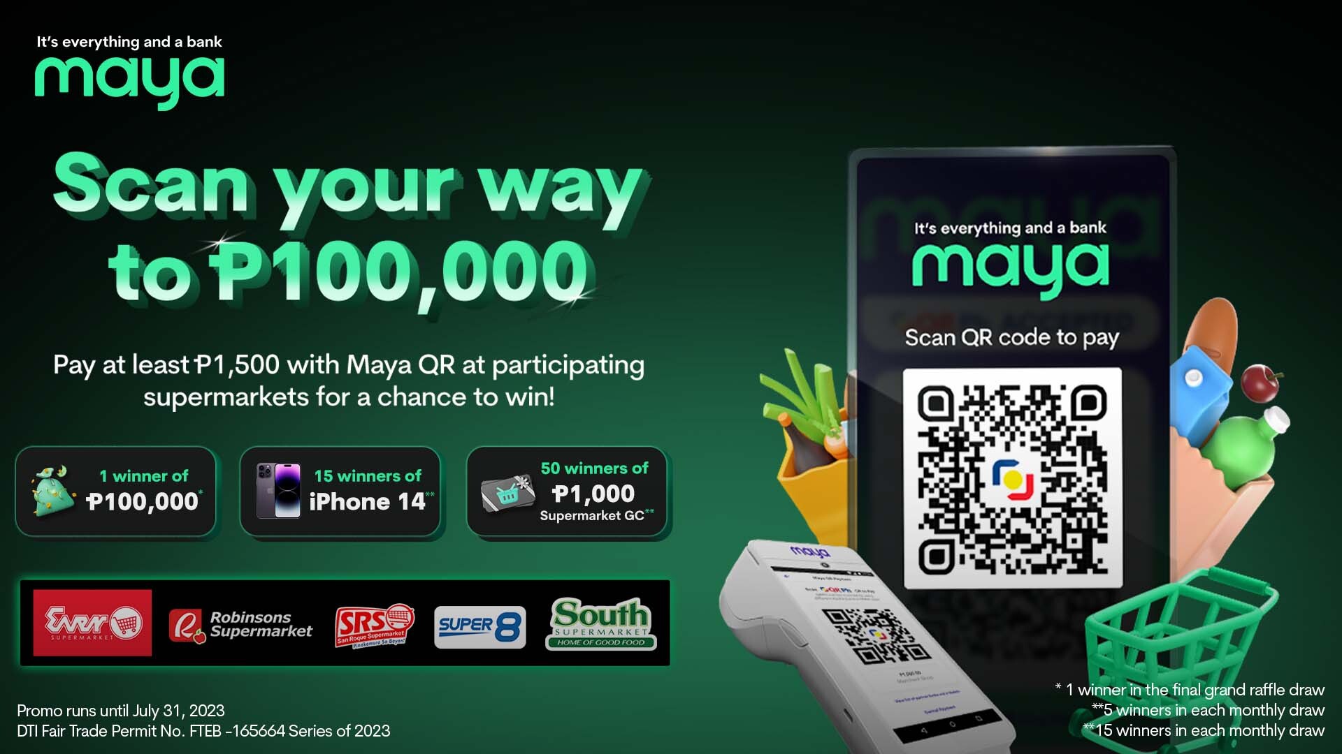 Win an Apple iPhone 14 when you shop for your groceries with Maya