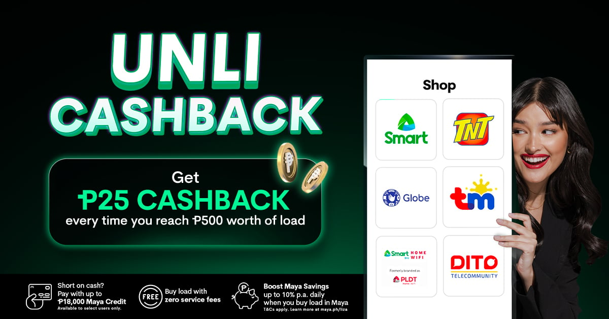 Unli Php25 cashback time!